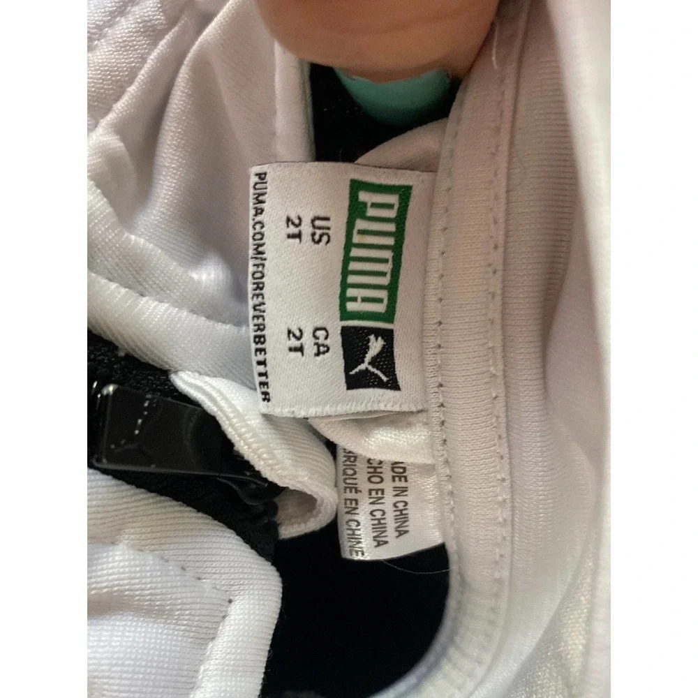Puma Jacket Toddler Size 2T Athletic Zip Up Logo Long Sleeve Weight Pink Black - Picture 8 of 8